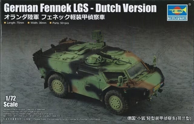 Trumpeter 07401 1:72nd scale German Fennek LGS - Dutch Version