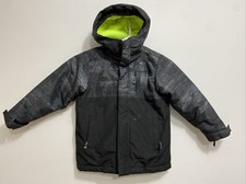The Childrens Place Boys Black Puffer Hooded Jacket Size Xs 4 Full Zip