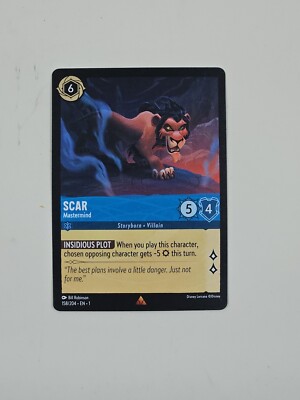 Disney Lorcana TCG: First Chapter SCAR Mastermind 158/204 Rare Non Foil