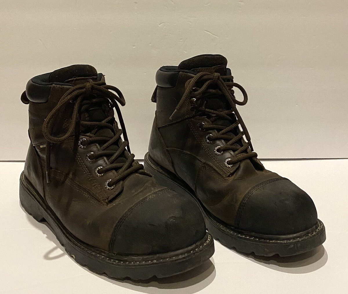 Wolverine Men’s 10EW Wide Leather Work Boots Lace Up Brown Wolverine Men main image 4