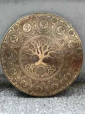 Gong-Mantra carved Tibetan gong-Handmade gong-Tree of Life-Chakra Balancing Gong