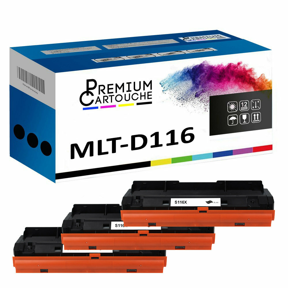 Toner MLT-D116S fini les pannes d'encre avec ce lot de 3 cartouches noires compatibles
