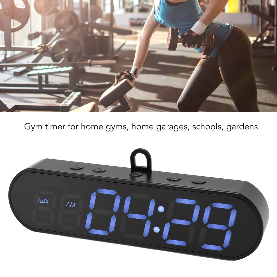 Digitale Fitness Timer Uhr für Home Fitness Timing mit langsamer Batterie Erinnerung Neu - Bild 4 von 4