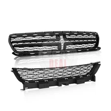 For 2015-2023 Dodge Charger SE SXT Black Mesh Front Upper Lower Grille New 2PCS