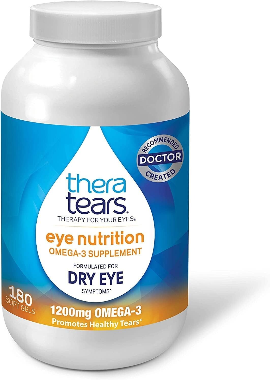 TheraTears 1200mg Omega 3 Supplement Eye Nutrition Organic F