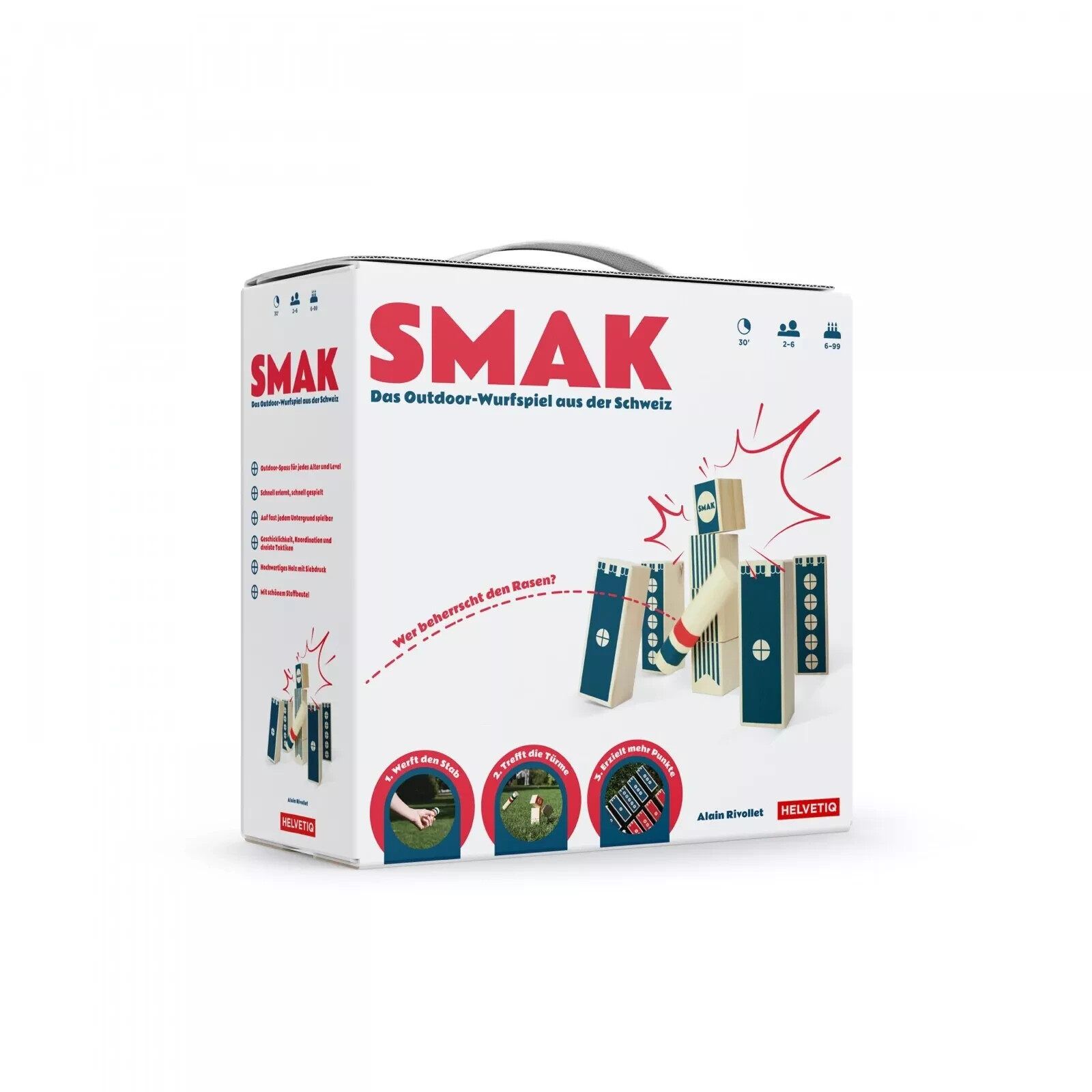 Smak Helvetiq : Jouet en bois neuf haut de gamme pour amateurs de jeux d'adresse