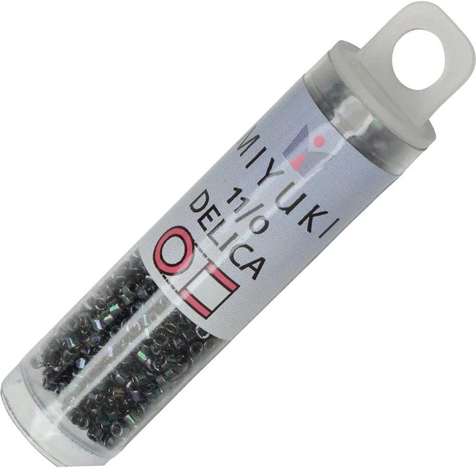 Miyuki Delica Seed Beads 11/0 Metallic Purple Green Gold Iris 7.2 Grams - Image 2 of 3