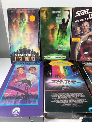 Star Trek VHS LOT 9 Movie First Contact Nemeseis Voyage Next