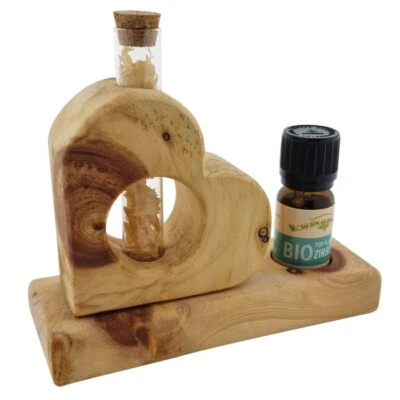 INNTALER NATURPRODUKTE BIO Zirbenöl 10 ml - 100% naturrein mit Zirbenherz ❤️ Zirbenholz - Geschenk