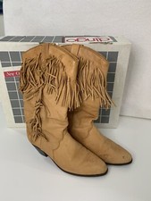 Vintage Womens Dingo Fringe Tan Leather Size 7.5