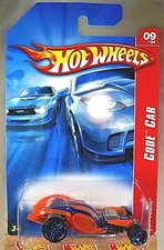 2007 Hot Wheels #93 Code Car 9/24 I CANDY Drk Blue/Orange w/Blue Pr5 Spoke Whls