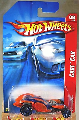 2007 Hot Wheels #93 Code Car 9/24 I CANDY Drk Blue-Orange w/Blue Pr5 Spoke Whls