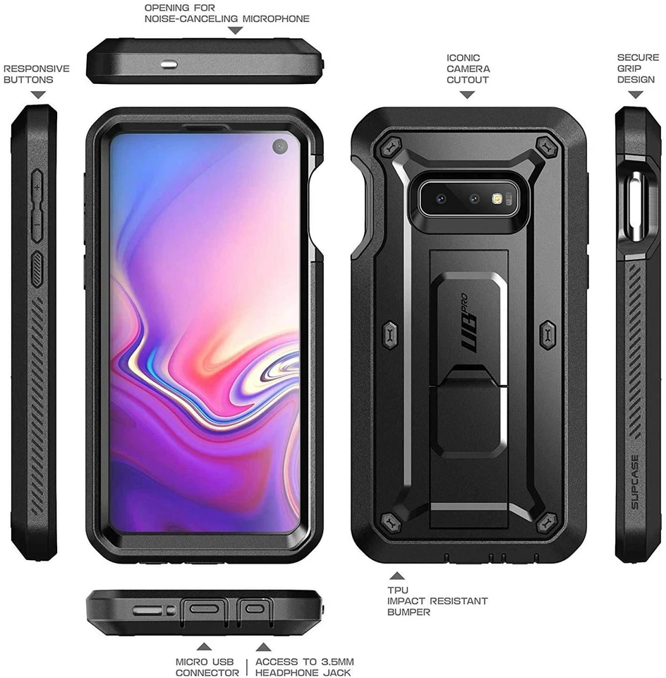 SUPCASE для Samsung Galaxy S10e, полный корпус с протектор экрана чехол стойка чехол - Изображение 4 из 4