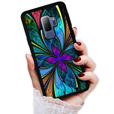 ( For Samsung S9 Plus / S9+ ) Back Case Cover H23190 Abstract Flower