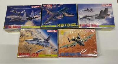 DML 1:144 5 Jets - AV-8B Harrier, F-15J Eagle, F-14A+ Tomcat, A-10A, Kfir - NOS