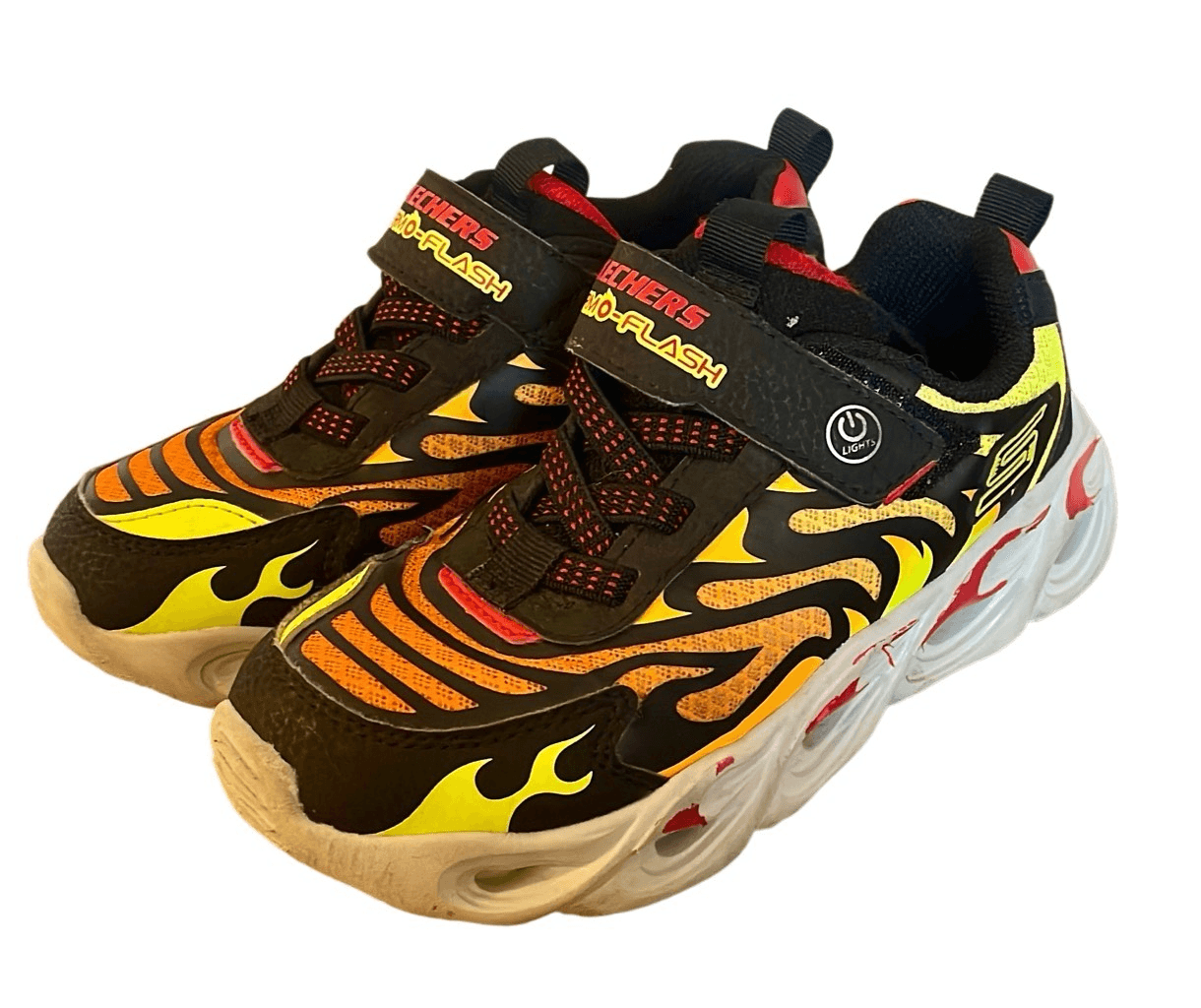 Skechers thero-flash flame light up sneaker size 1