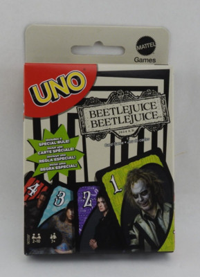 New UNO Beetlejuice Beetlejuice Card Game Michael Keaton Jenna Ortega