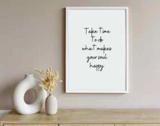 Happy Soul Quote Message Poster Premium Quality Choose your Size