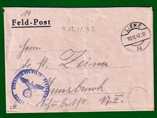 Feld - Post Brief Lienz 1942 nach Innsbruck (B49)