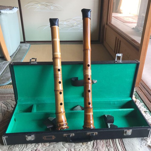 Shakuhachi Seika 8 inch Tube 6 inch Set With Case wind instrument
