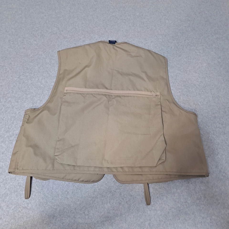 Vintage Columbia Fly Fishing Vest Men XL Tan Utility Hunting Outdoors Camping - Image 2 of 4