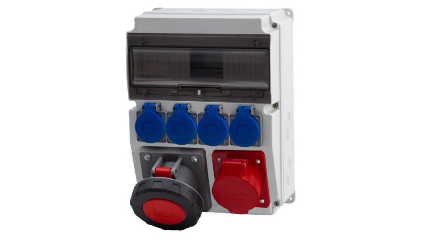 CAJA Distributor 12M Sockets 32A 5p, 63A 5p, 4x230V/12 F3.0838