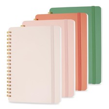 4 PCS Small Spiral Notebook 5x7, Spiral Journal Notebook, Notebooks for Work, No