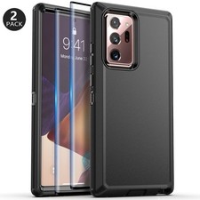 Black For Samsung Galaxy Note 20 Ultra/Note 20 Phone Case Cover Screen Protector