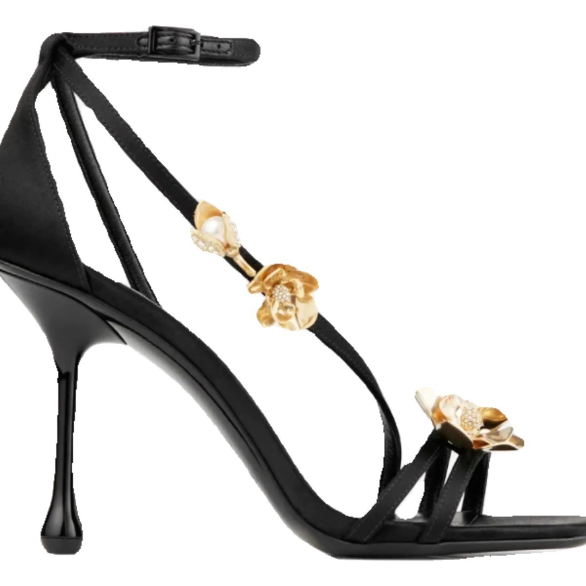 Elegant Summer Women's Floral Square Toe High Heel Buckle Party Sandals Shoes Sz