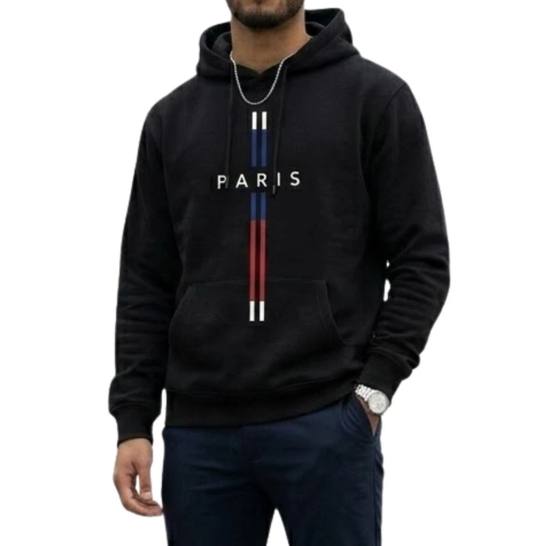 Paris Hoodie Men's French Flag France Travel Souvenir Gift Pullover S-2XL UK