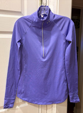 Ladies Under Armour Fitted Cold Gear 1/4 Zip Long Sleeve Shirt, Size S