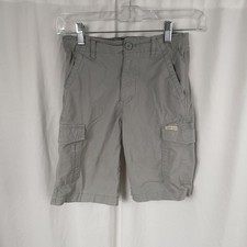 Lucky Brand Adjustable Waist Khaki Cargo Shorts Gray Boys Size 7-8