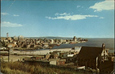 Saint John New Brunswick Canada from Fort Howe ~ harbor ~ postcard sku601