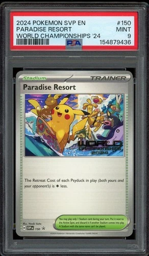Pokemon PSA 9 Worlds 2024 English Paradise Resort SVP 150 Hawaii Promo Card