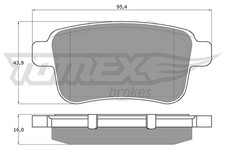TOMEX Brakes Bremsbelagsatz, Scheibenbremse TX 15-85 für MERCEDES-BENZ TOMEX Brakes Bremsbelagsatz, Scheibenbremse TX 15-85 für MERCEDES-BENZ