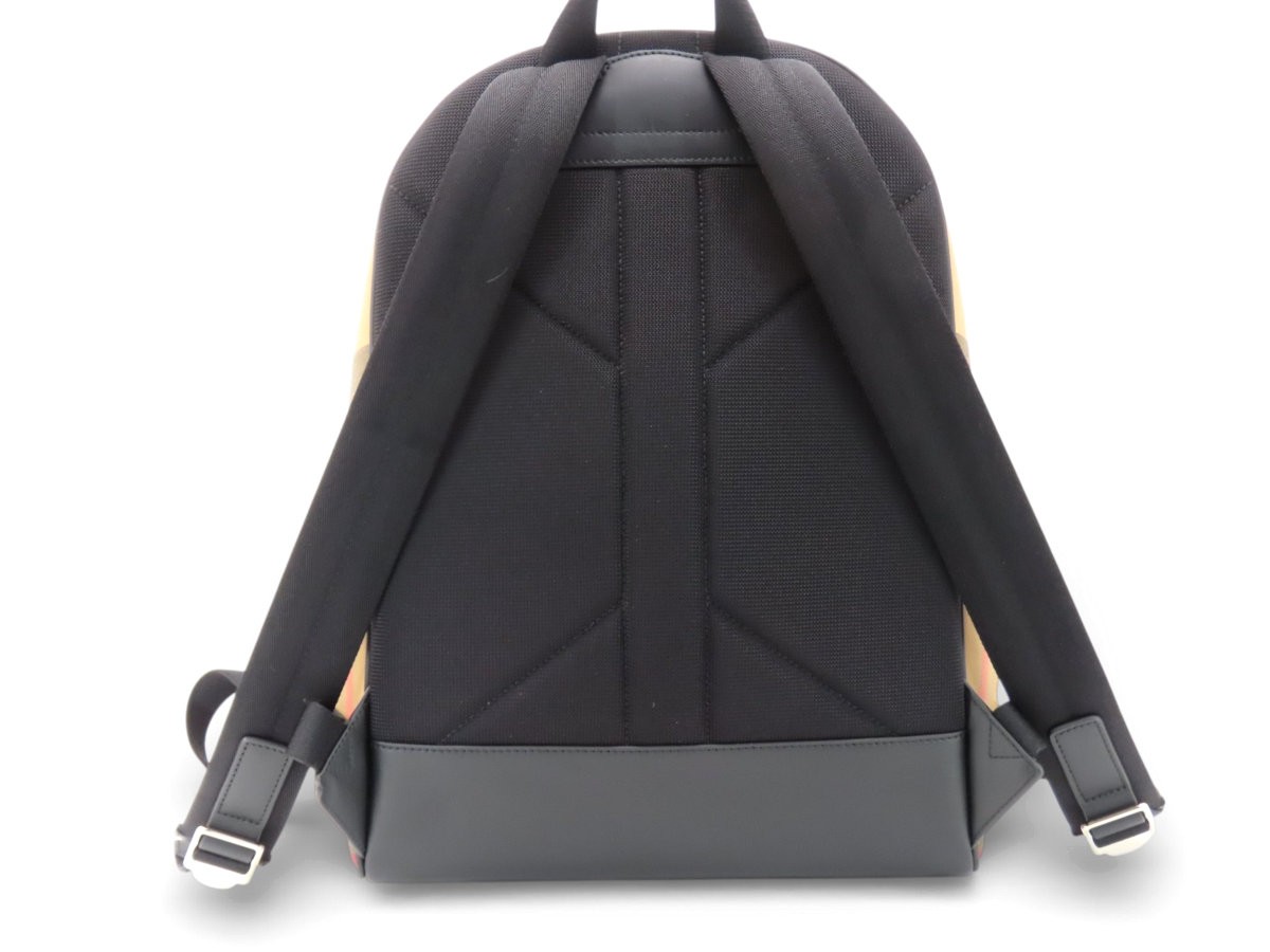 BURBERRY JEFF Check Backpack Taupe Brown Canvas 8084550 | eBay