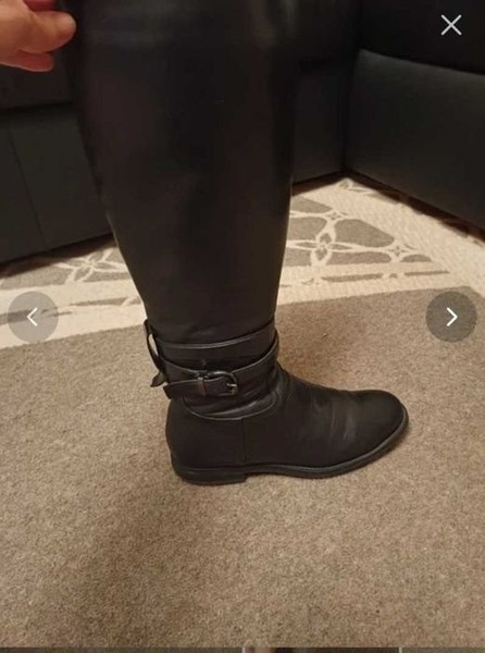 Women Gino Rossi Boots Black Leather 38 #N3DY
