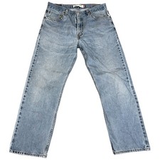 Vintage Levis Jeans Mens 34x30 Blue Denim 505 Whiskering Faded Regular Fit Y2k