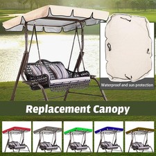 Replacement Canopy For Swing Seat 2/3 Seater + top Sizes Garden Park Cover UK
