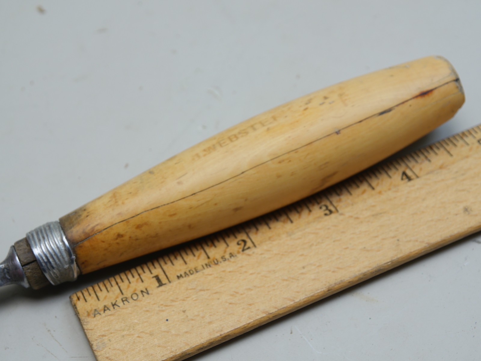 Old tools Vintage Spear & Jackson 1/2" No. 7 sweep straight wood carving gouge