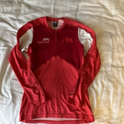 Helly Hansen Women's Colorblock Lightweight Crew Neck Long Sleeve Top XS Red