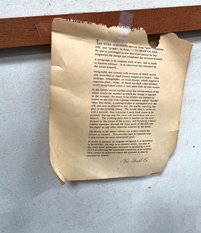 Dietrich Grunewald 51 X 38 Ethereal Daydream Floral On Canvas Serigraph MCM Vtg