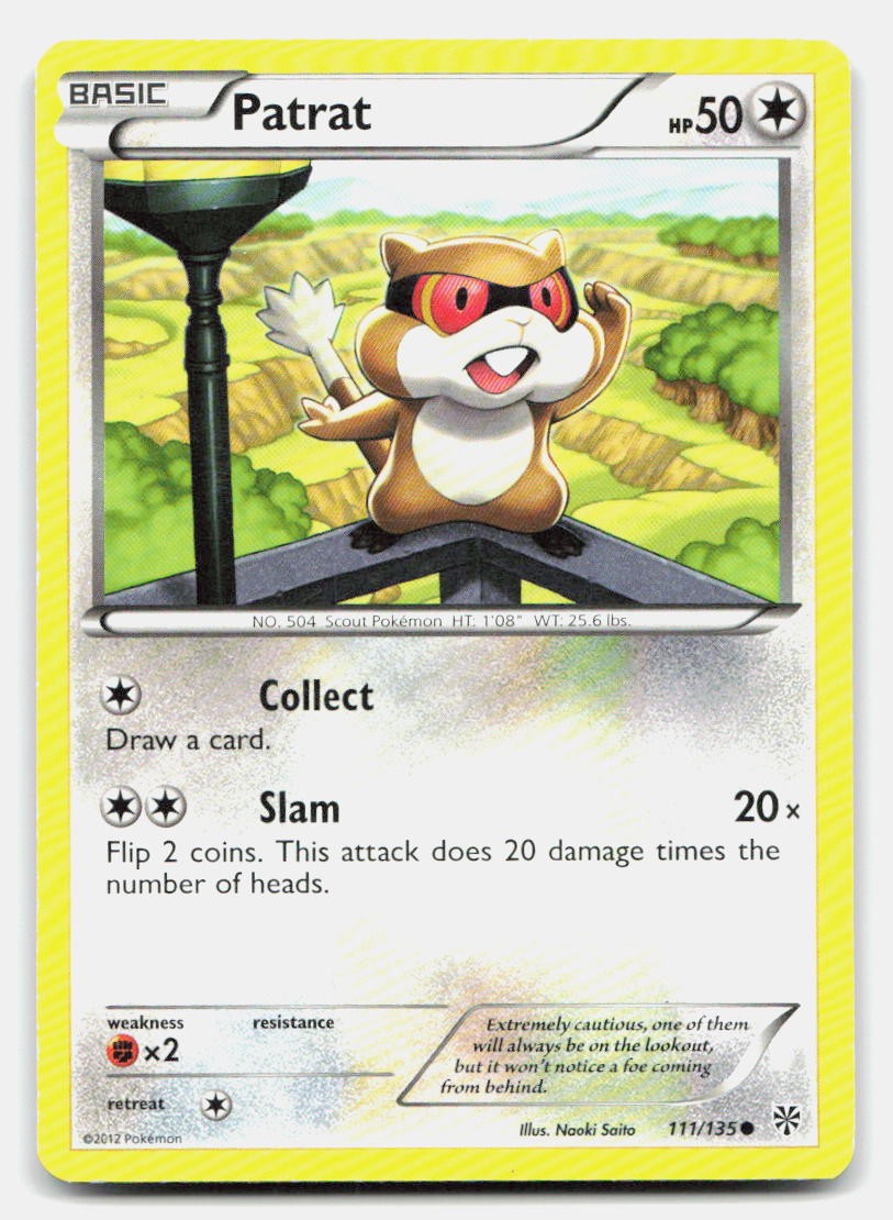 Patrat 111/135 Common Plasma Storm Pokemon LP