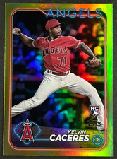 2024 Topps - Kelvin Caceres #680 Los Angeles Angels - RC Gold Foil