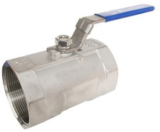 3" Stainless Steel 316 Ball Valve - 1pc Standard Port, 1,000WOG