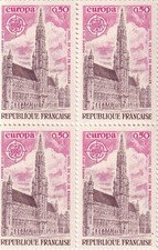 🦬Timbre France N°1752 en Bloc de 4 - Luxe ** - Europa 1973 - MNH** - 1973🦬