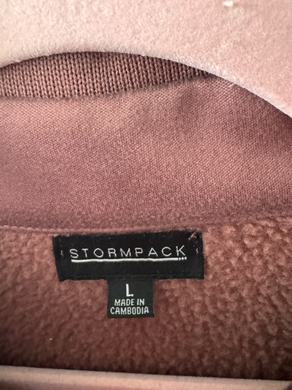 Stormpack Large Burgundy Lined Pullover Sweater Z… - image 3