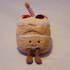 Jellycat London Amuseables Birthday Cake Plush Stuffy Stuffed Animal NWT