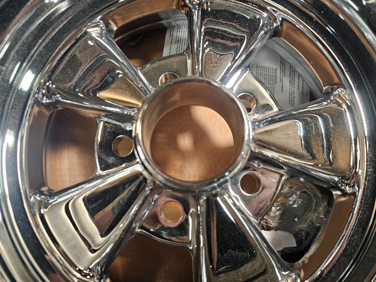 QTY 1) Cragar 08/61 S/S Chrome Wheel Rim 15x8 5x127 -6mm