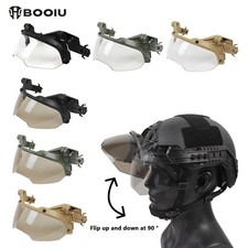 Tactical Fast Helm Halbgesichtsmaske mit Klappbrille f&uuml;r Airsoft Paintball Jagd